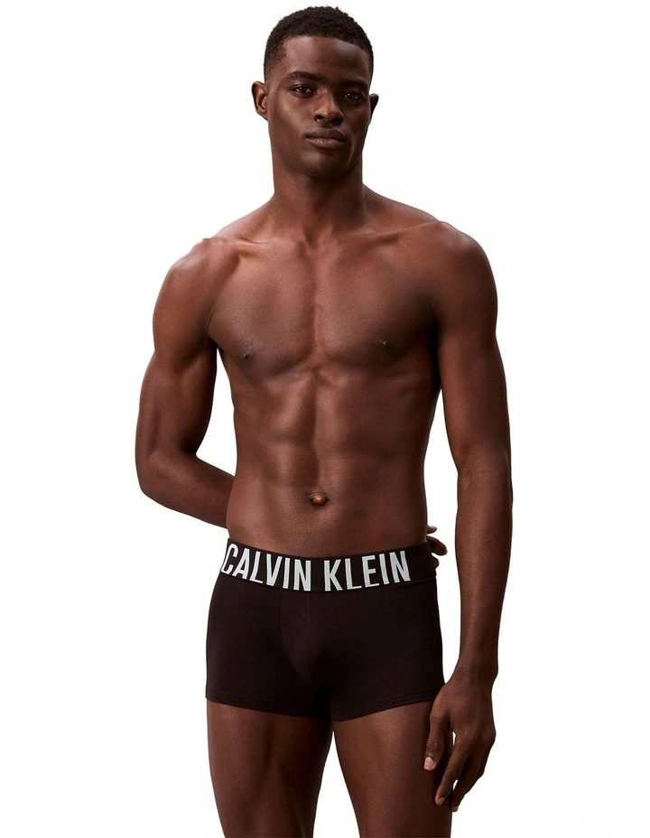 Intense Power Cotton Trunks 3 Pack in Black image 2