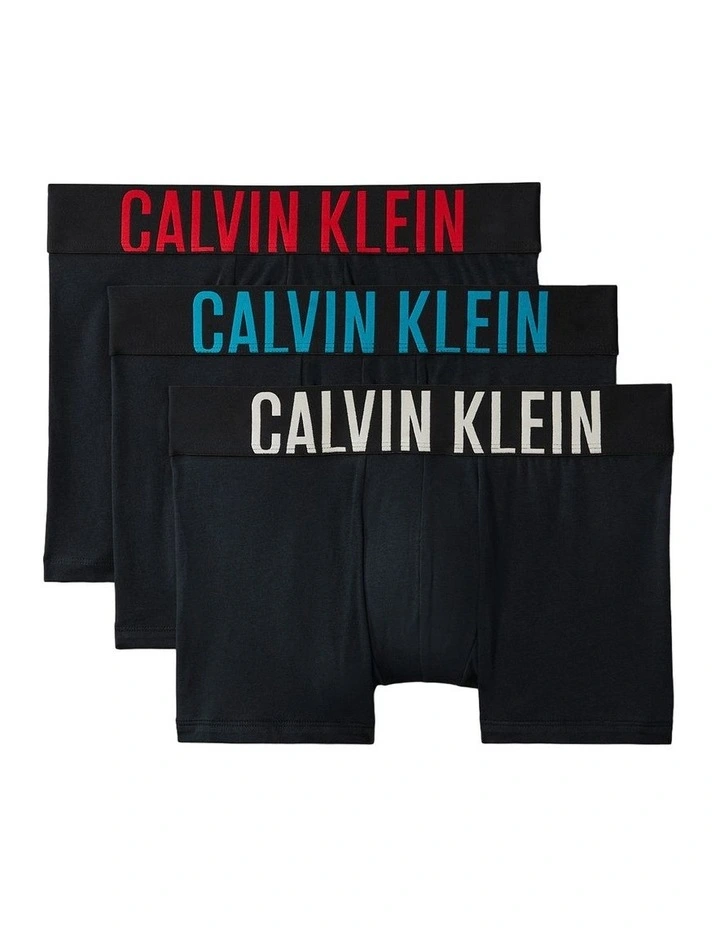 Intense Power Cotton Trunks 3 Pack in Multi image 1