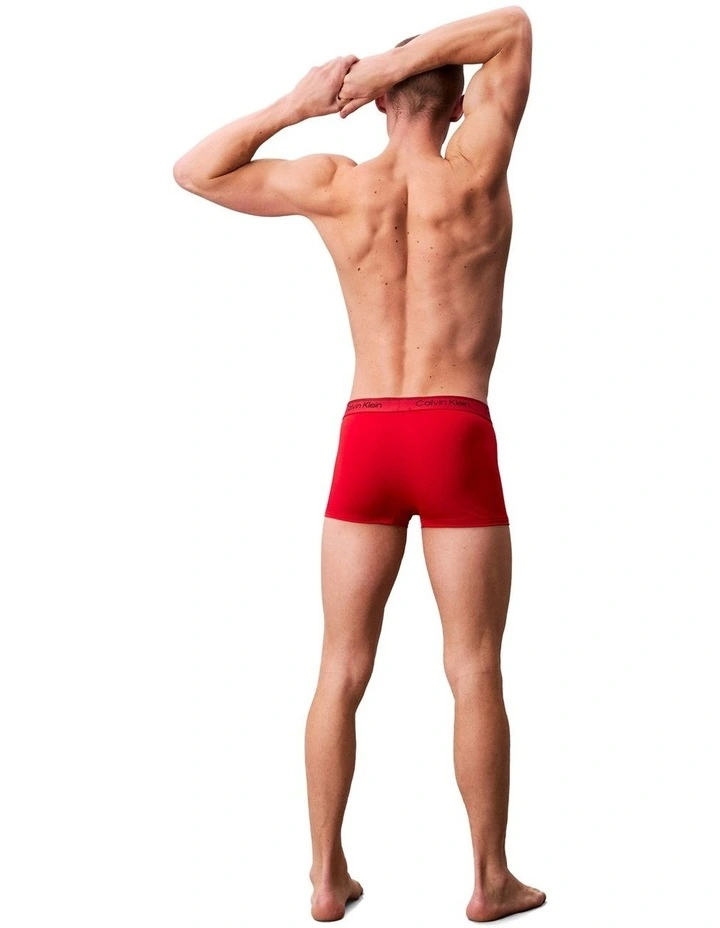 Microfibre Stretch Low Rise Trunk 3 Pack in Multi image 3