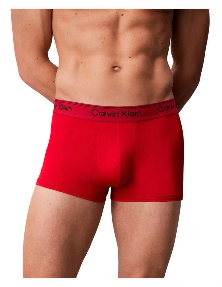 Microfibre Stretch Low Rise Trunk 3 Pack in Multi image 5