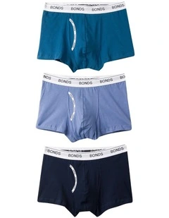 Guyfront Trunk 3 Pack in Black, Blue, and Teal