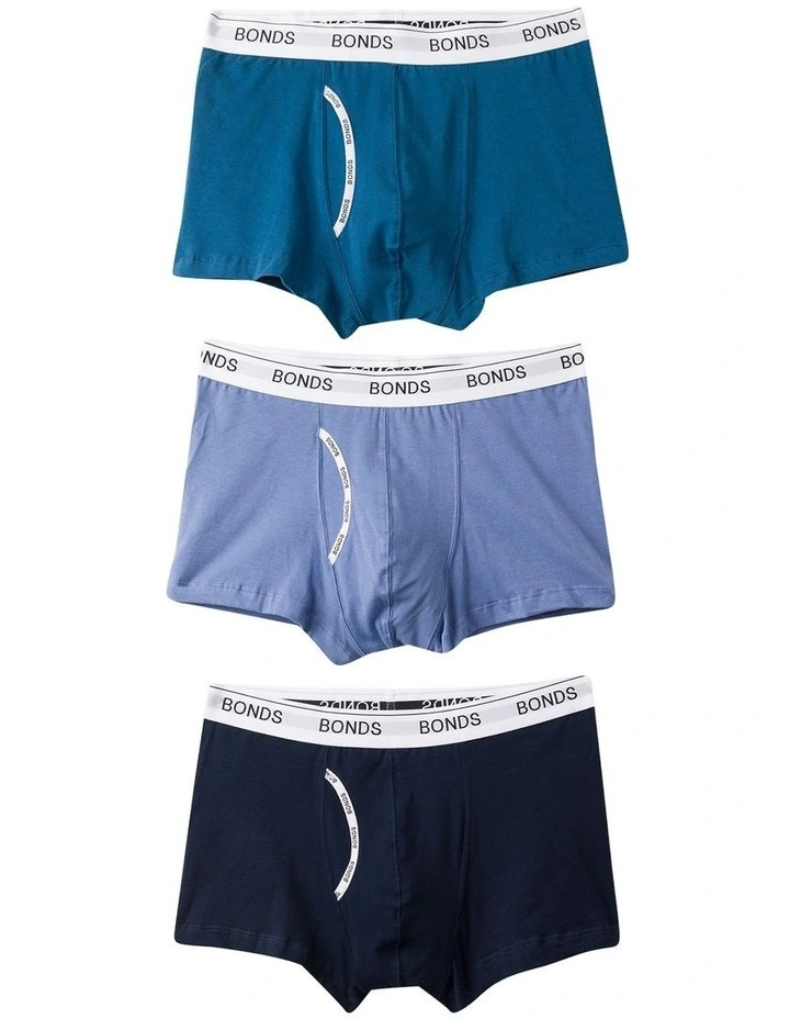 Guyfront Trunk 3 Pack in Black, Blue, and Teal image 1
