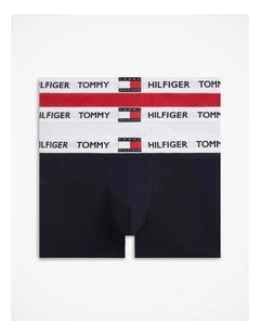 3-Pack Heritage Logo Waistband Trunks in Assorted