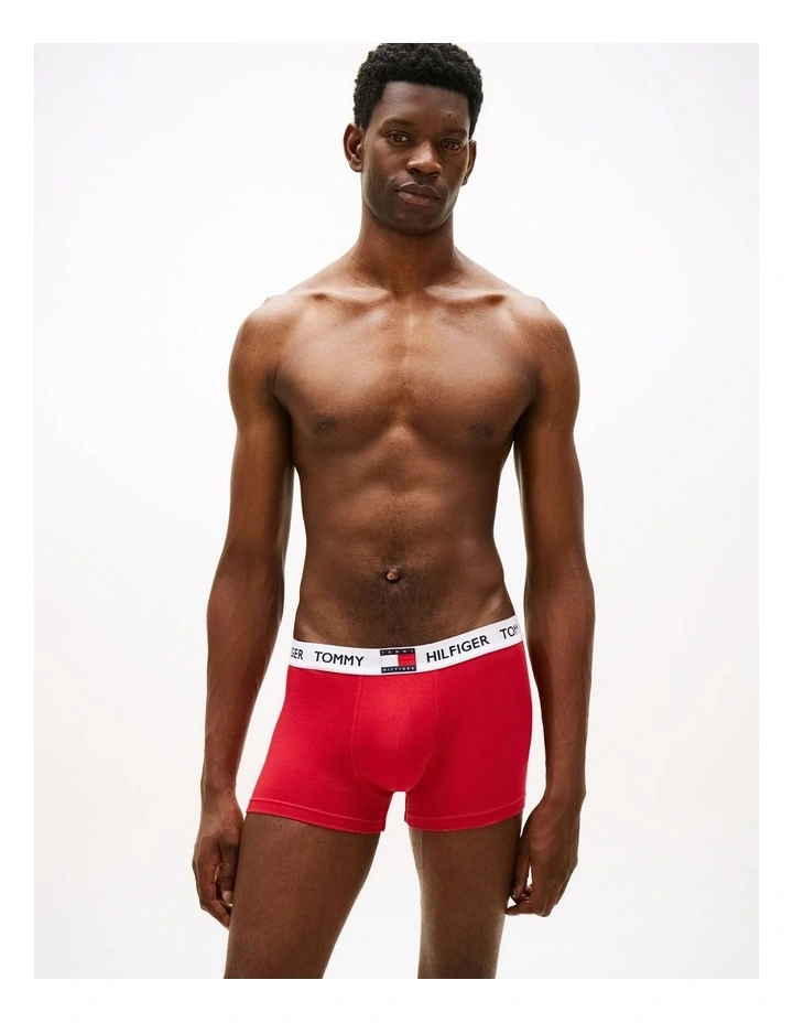 3-Pack Heritage Logo Waistband Trunks in Assorted image 2