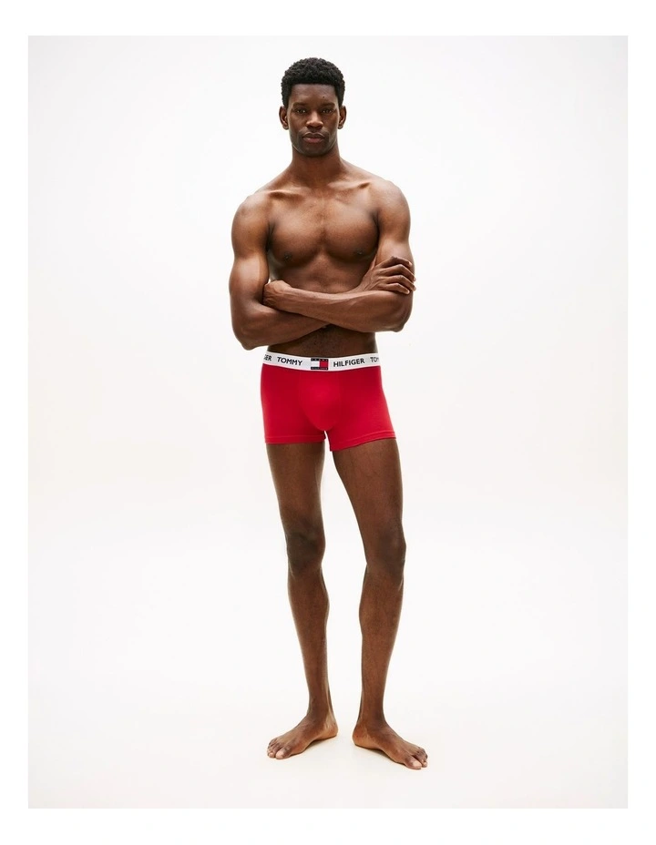 3-Pack Heritage Logo Waistband Trunks in Assorted image 3