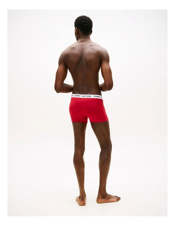 3-Pack Heritage Logo Waistband Trunks in Assorted image 5