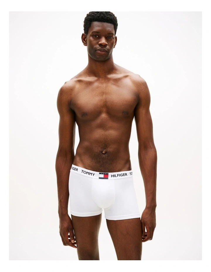 3-Pack Heritage Logo Waistband Trunks in Assorted image 6