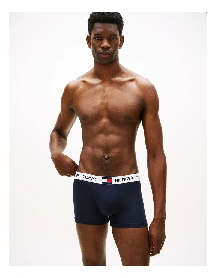 3-Pack Heritage Logo Waistband Trunks in Assorted image 7