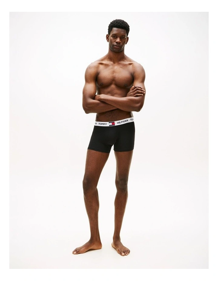 3-Pack Heritage Logo Waistband Trunks in Assorted image 3
