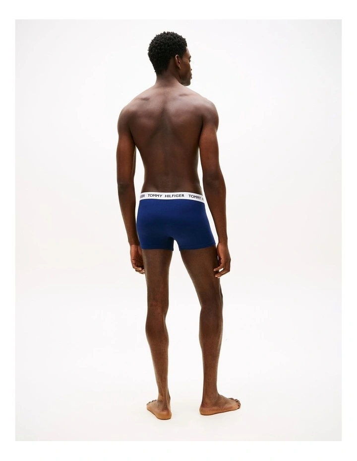 3-Pack Heritage Logo Waistband Trunks in Assorted image 5