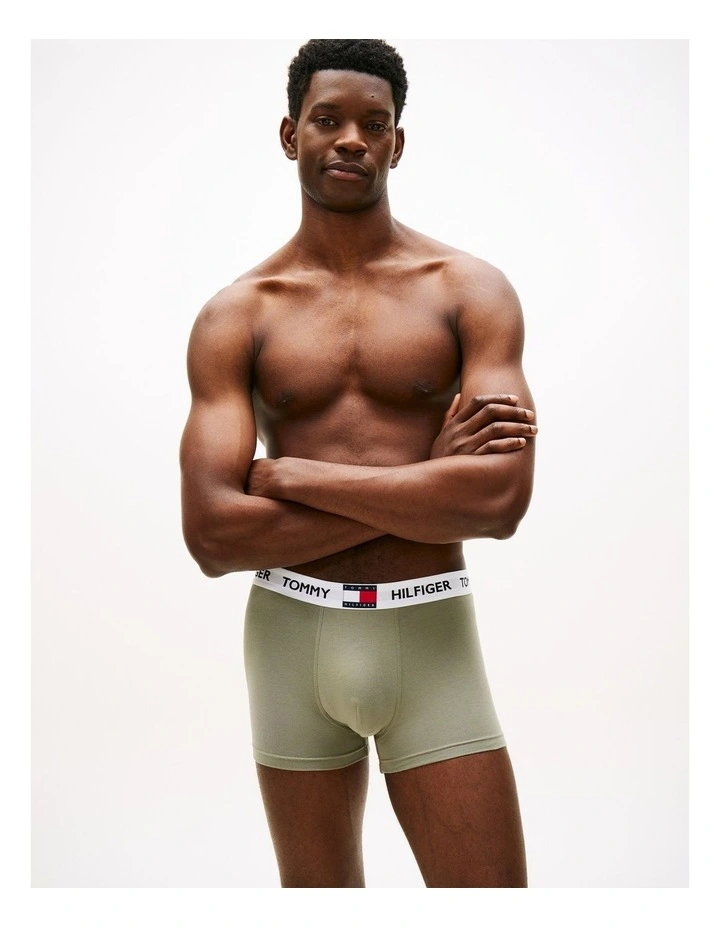 3-Pack Heritage Logo Waistband Trunks in Assorted image 6
