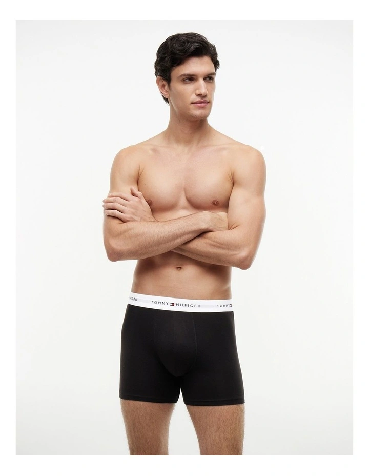 3-Pack Signature Contrast Waistband Boxer Briefs in Black image 2