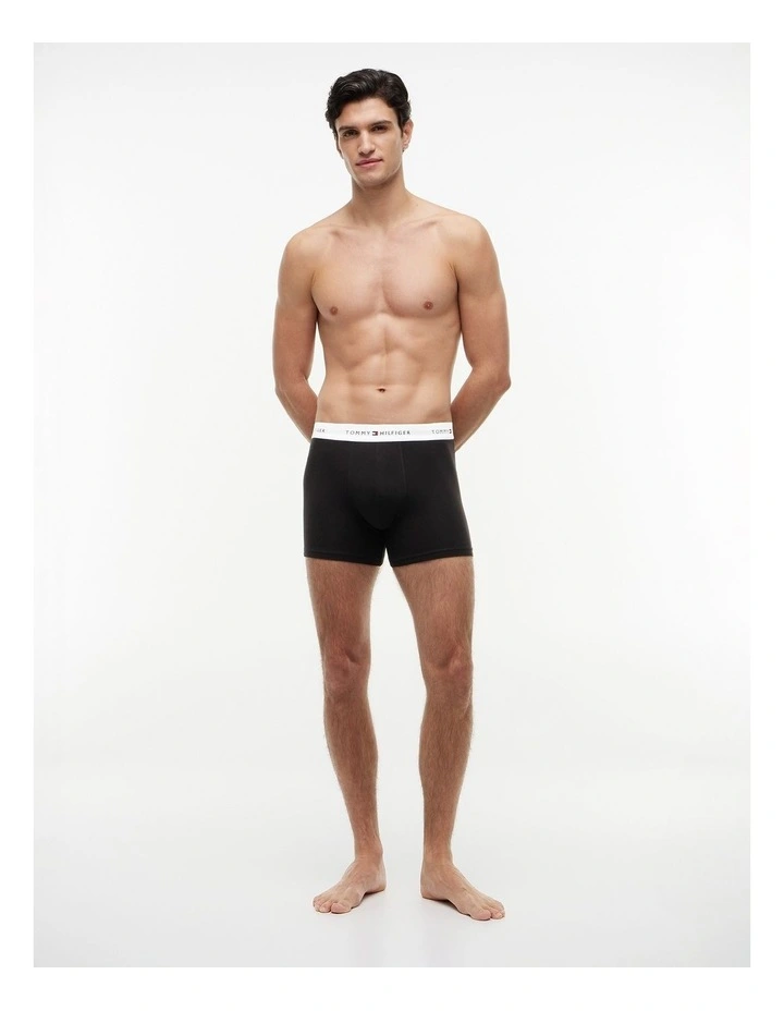 3-Pack Signature Contrast Waistband Boxer Briefs in Black image 3