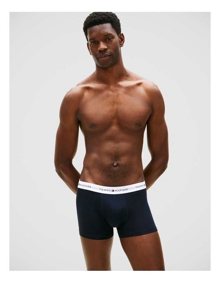 7-Pack Signature Logo Waistband Trunks in Multi image 5