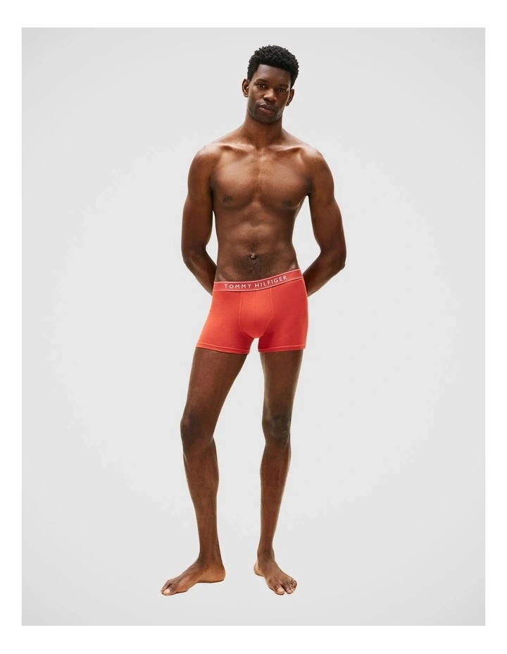 5-Pack Essential Repeat Logo Waistband Trunks in Multi image 2