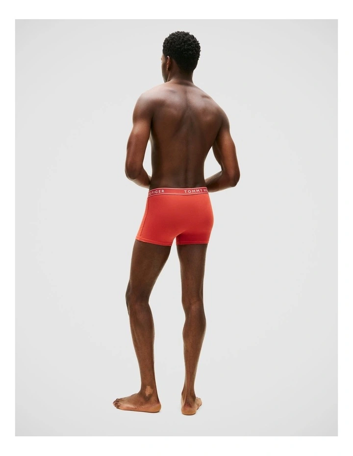 5-Pack Essential Repeat Logo Waistband Trunks in Multi image 3