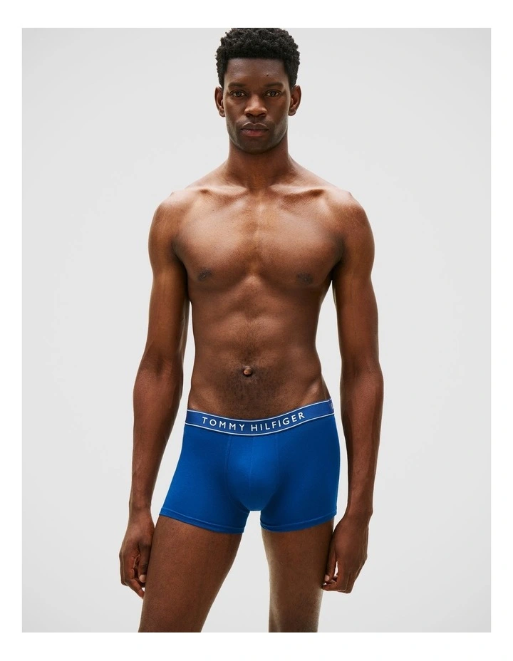 5-Pack Essential Repeat Logo Waistband Trunks in Multi image 6