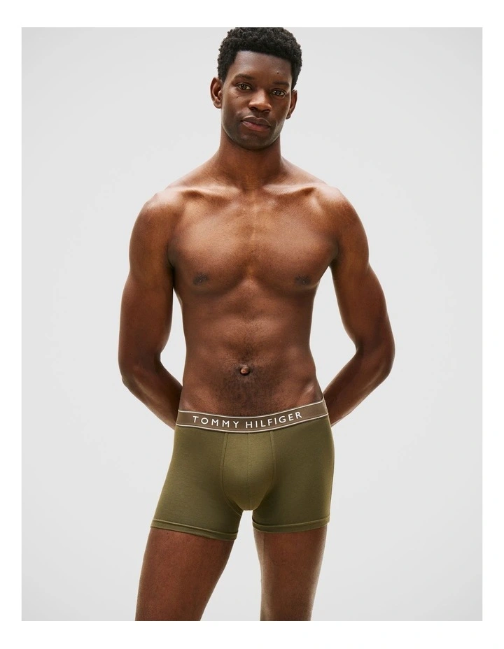5-Pack Essential Repeat Logo Waistband Trunks in Multi image 7