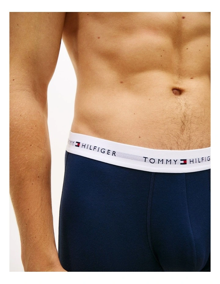 3-Pack Signature Repeat Logo Waistband Trunks in Assorted image 4