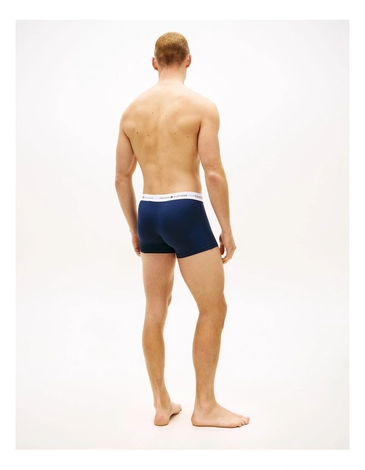 3-Pack Signature Repeat Logo Waistband Trunks in Assorted image 5