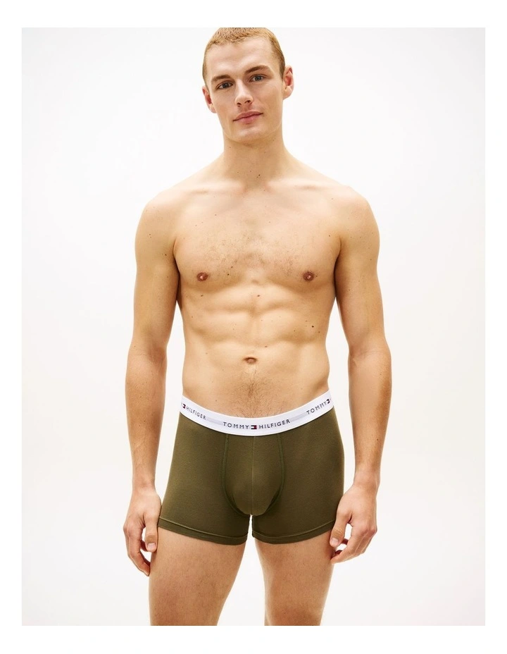 3-Pack Signature Repeat Logo Waistband Trunks in Assorted image 6