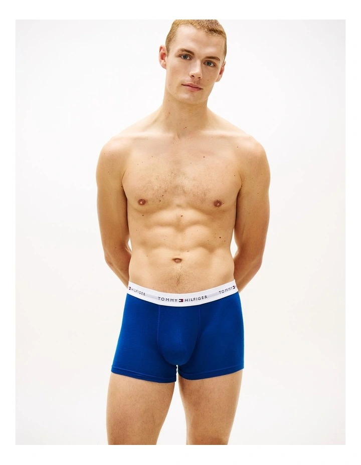 3-Pack Signature Repeat Logo Waistband Trunks in Assorted image 7