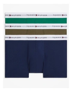 3-Pack Signature Repeat Logo Waistband Trunks in Assorted