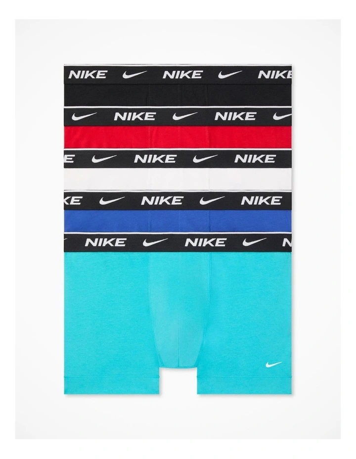 Essential Cotton Trunks 5 Pack in Multi image 1