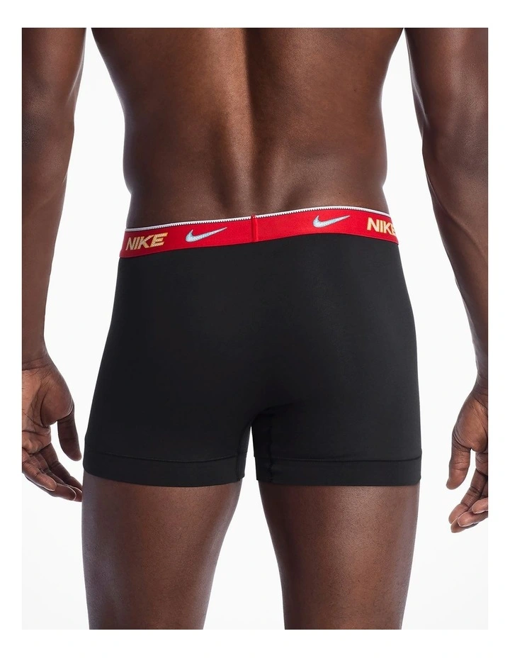 Essential Cotton Trunks 3 Pack in Multi image 3
