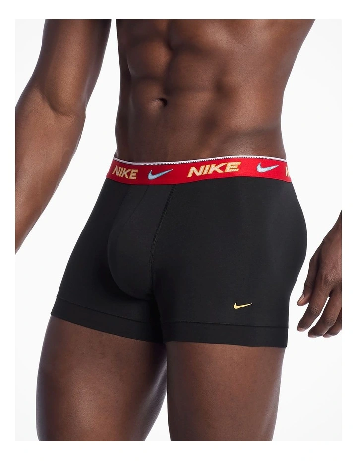 Essential Cotton Trunks 3 Pack in Multi image 4