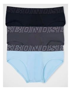 Sweat Off Brief 3 Pack in Tyler Bay / Black Pearl / Nu Black