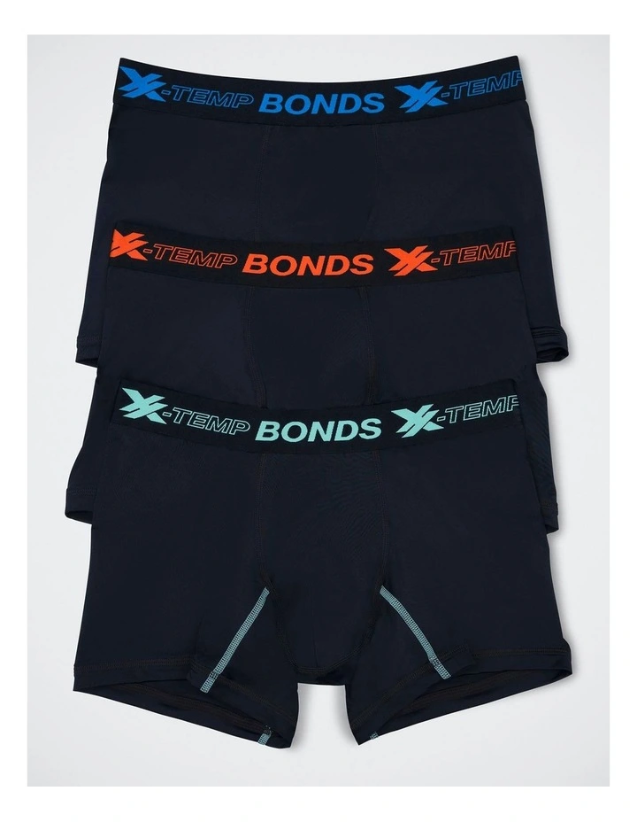 X-Temp Micro Trunk 3 Pack in Nu Black / Burnt Tangerine, Sorority Blues, Fresh Foam image 1