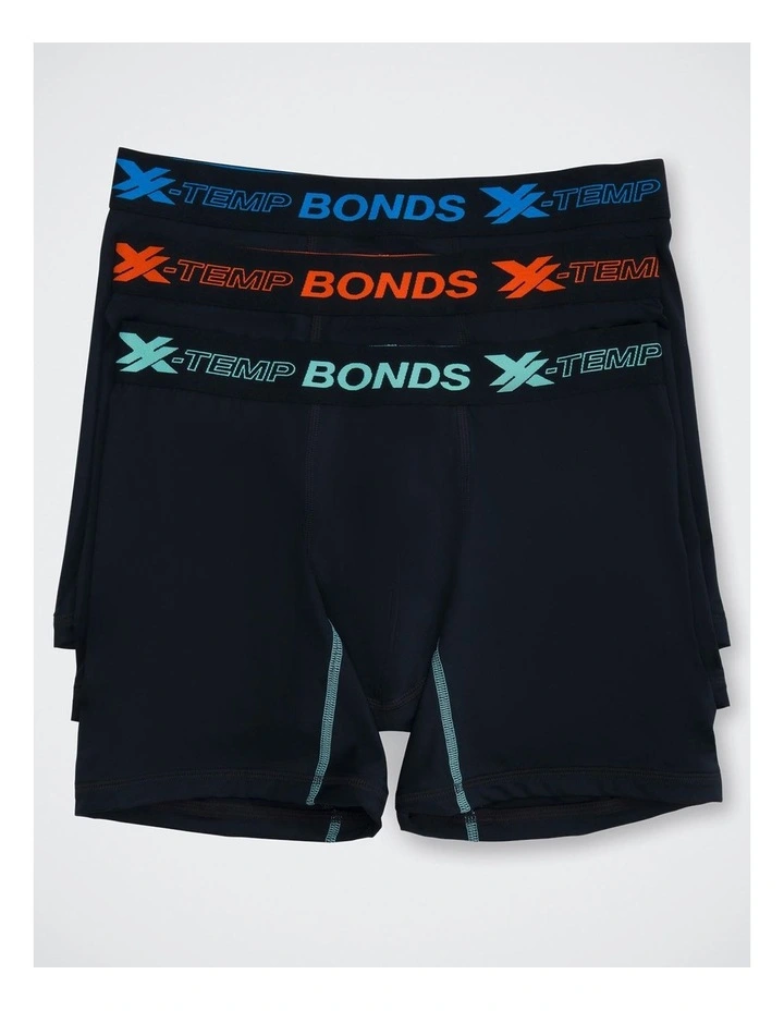 X-Temp Micro Mid Trunk 3 Pack in Nu Black / Fresh Foam, Sorority Blues, Burnt Tangerine image 1