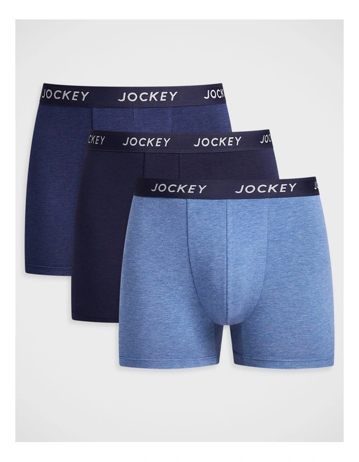3 Pack Comfort Classic Plain Bamboo Trunks image 1