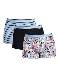 3 Pack Shirty Dogs Cotton Trunks