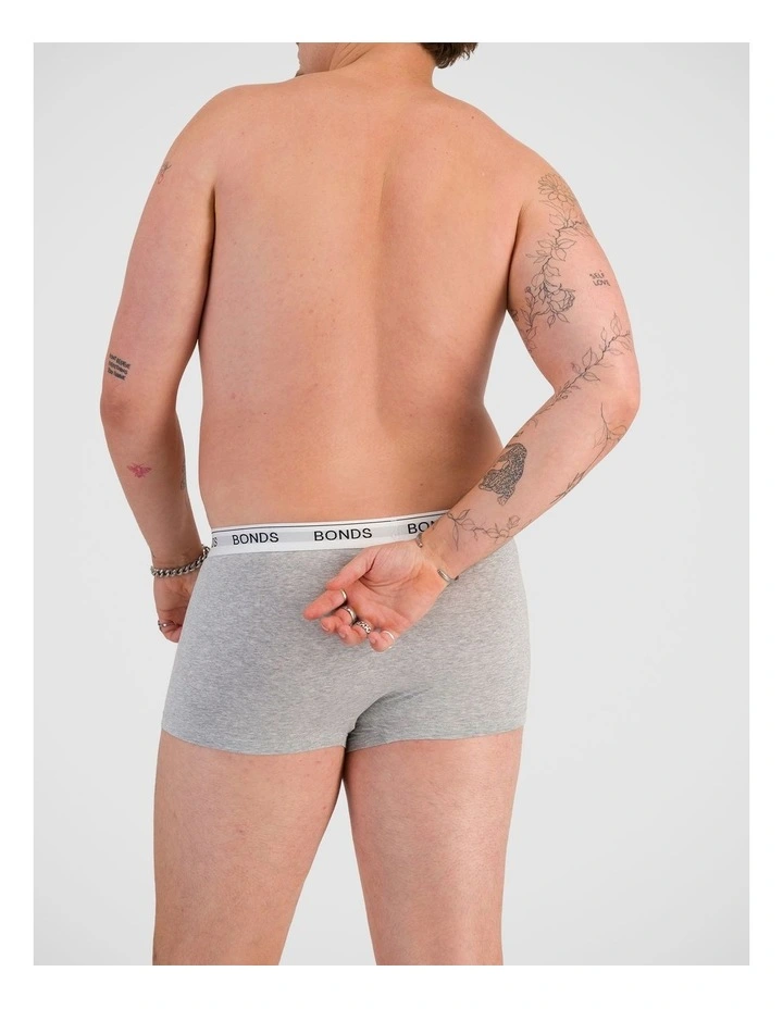Guyfront Trunk 3 Pack in White / New Grey Marle / Black image 3