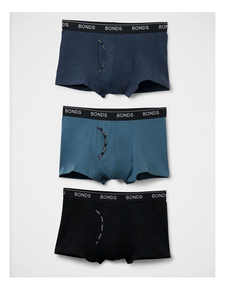 Guyfront Trunk 3 Pack in Acoustic Blues / Nu Navy Marle / Black image 1