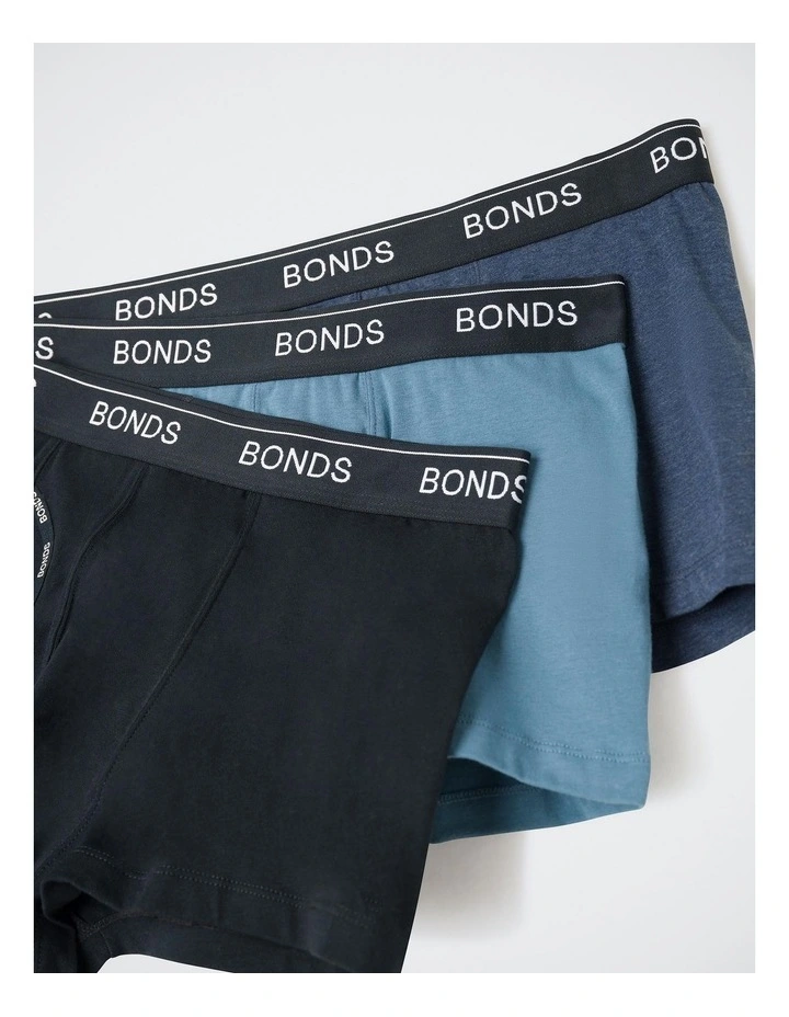 Guyfront Trunk 3 Pack in Acoustic Blues / Nu Navy Marle / Black image 7