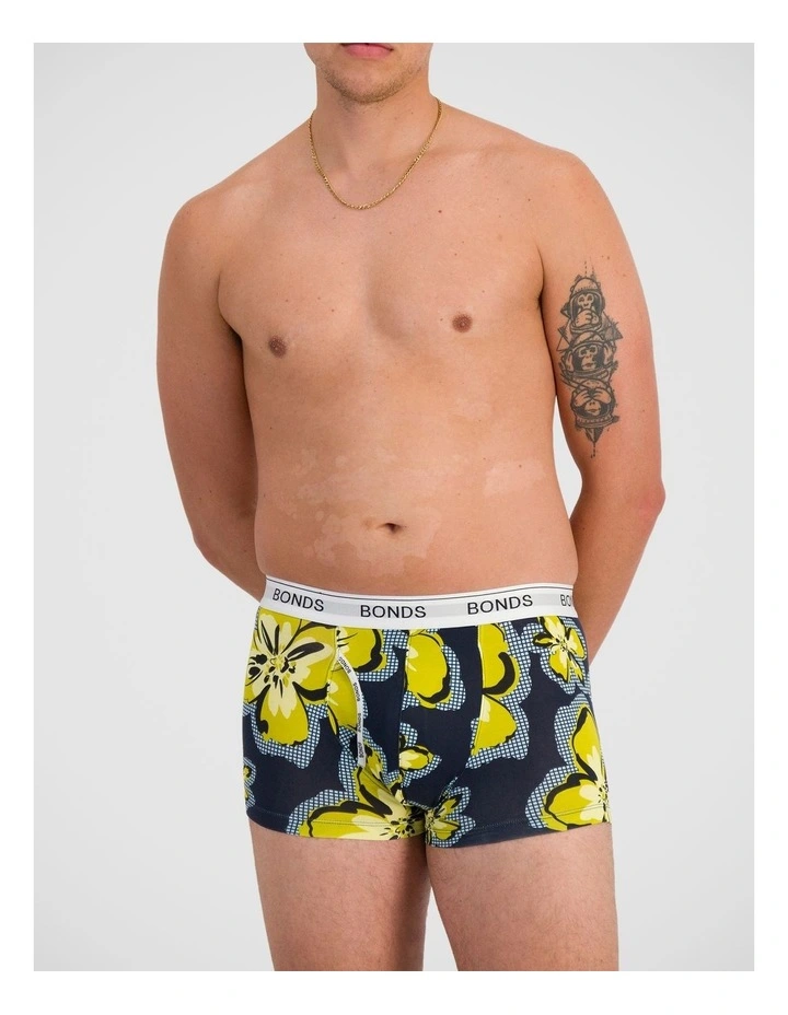 Guyfront Trunk 3 Pack in Retro Hibiscus / Captain Mccool / Nu Black image 2