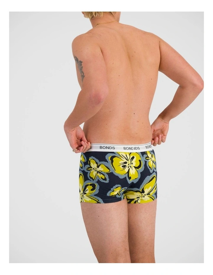 Guyfront Trunk 3 Pack in Retro Hibiscus / Captain Mccool / Nu Black image 3