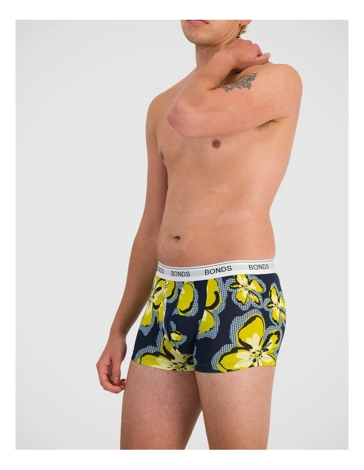 Guyfront Trunk 3 Pack in Retro Hibiscus / Captain Mccool / Nu Black image 4
