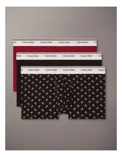 Cotton Stretch Balance Trunks 3 Pack in Multi