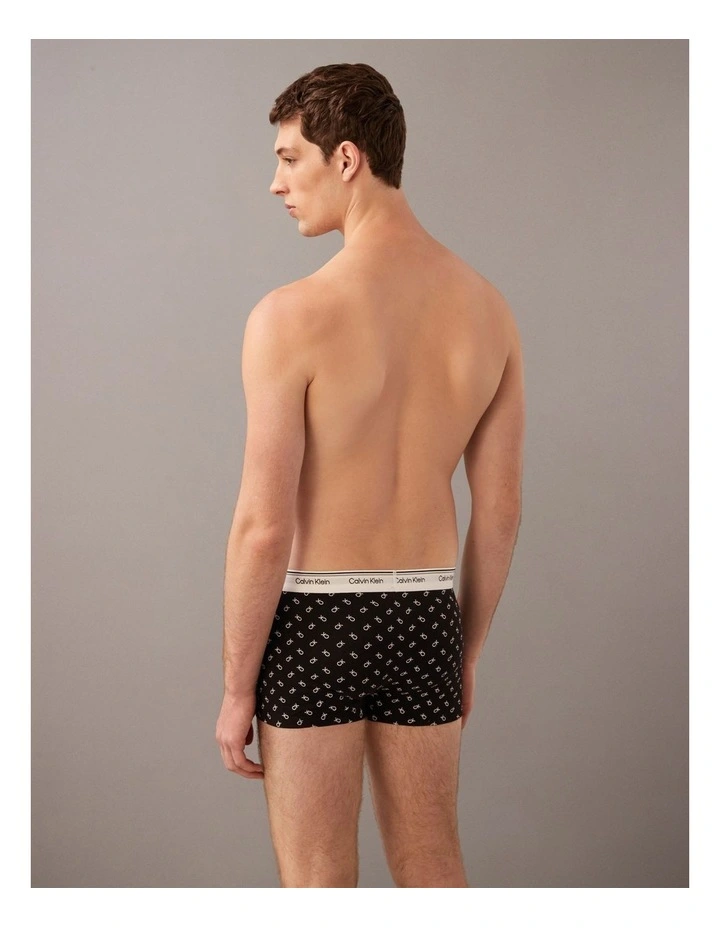 Cotton Stretch Balance Trunks 3 Pack in Multi image 3