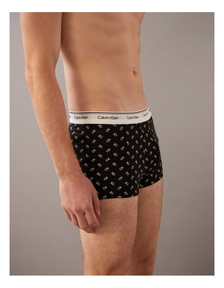 Cotton Stretch Balance Trunks 3 Pack in Multi image 4