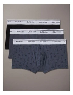 Cotton Stretch Balance Low Rise Trunks 3 Pack in Multi