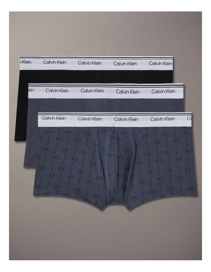 Cotton Stretch Balance Low Rise Trunks 3 Pack in Multi image 1