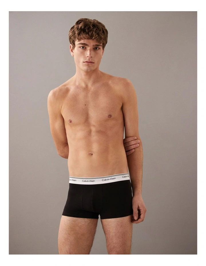 Cotton Stretch Balance Low Rise Trunks 3 Pack in Multi image 2