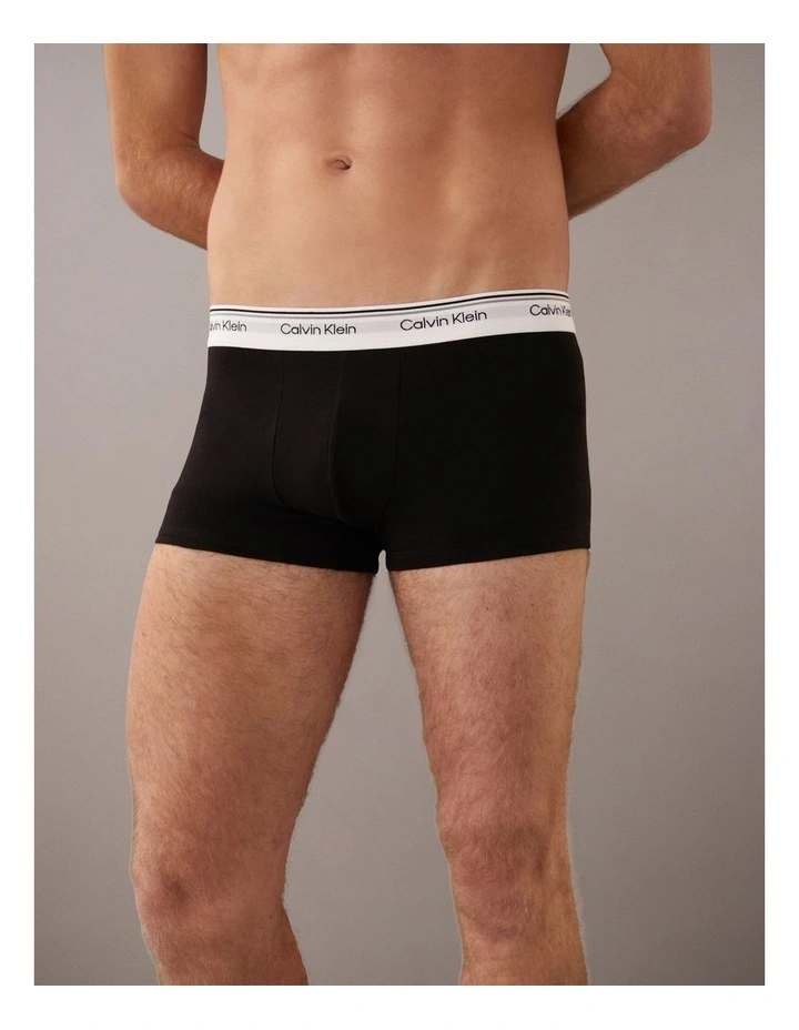 Cotton Stretch Balance Low Rise Trunks 3 Pack in Multi image 4