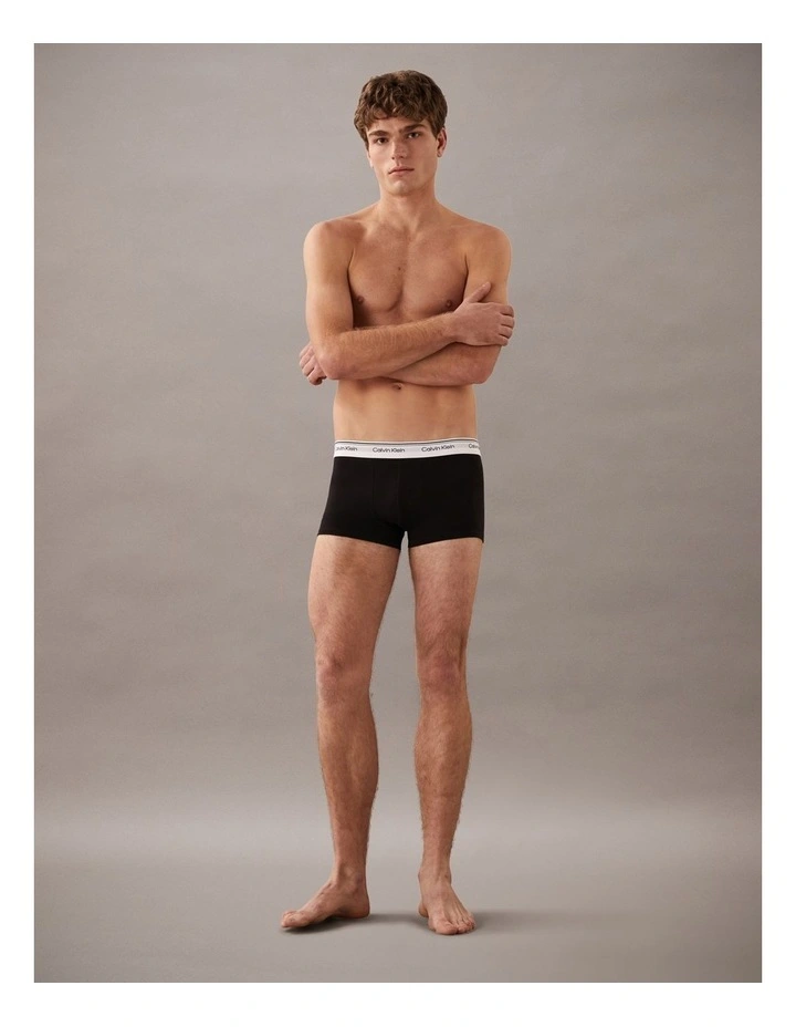 Cotton Stretch Balance Low Rise Trunks 3 Pack in Multi image 5