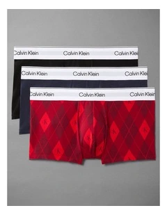 Icon Cotton Stretch Low Rise Trunk 3 Pack in Multi